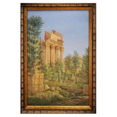 Painting "Temple of Jupiter In Baalbek", Russia, Late 19th Century
