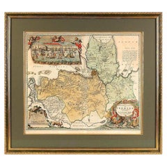 Grabado del mapa «Ingermanlandiae...», Alemania, de Homann, 1734