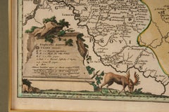 Grabado del mapa «Ingermanlandiae...», Alemania, de Homann, 1734