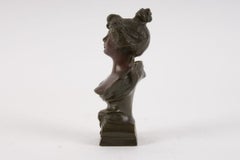 Busto in bronzo, C. Bertrand, Francia, primi anni del XX secolo.