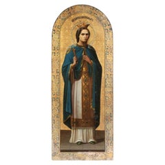 Icon "St. Alexandra the Queen", Russia, End of 19th Century
