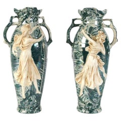 Pair Of Porcelain Vases, Royal Dux Bohemia, 1900-1918