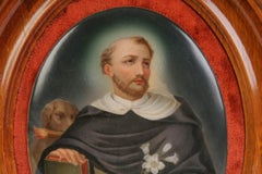 Porcelain Plaque "Saint Dominic", Europe, Second Half of 19th Century