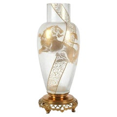 Large Decorative Glass Vase, Europe, 1920s - 1930s