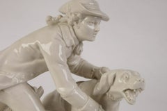 Porcelain Group "Huntsman & Two Hounds", France