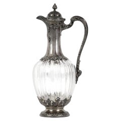 Carafe en verre sertie d'argent, France, par Joseph Alexandre Martel, 1888 - 1914