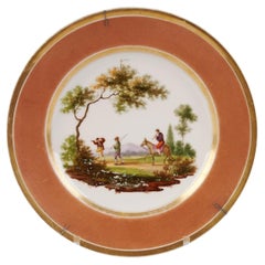 Piatto decorativo in porcellana, Francia, opera di Jean-Pierre Feuillet, 1814 - 1834