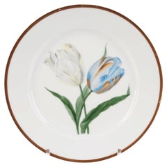 Porcelain Decorative Plate "Tulips", State Porcelain factory, 1919