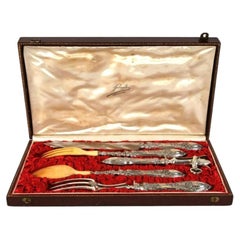Set of 5 Silver Serving piece, France by Victor Fortier (VF), Early 20th Century