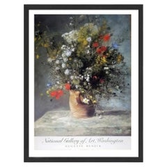 Póster con marco negro «Flores en un jarrón» de la Galería Nacional de Arte de Washington, 1989