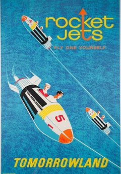 Disneyland - Rocket Jets - Tomorrowland Unframed Poster, 1955