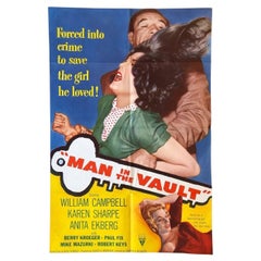 Man in the Vault Unframed Poster, 1956