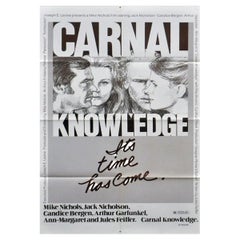 Carnal Knowledge "Comedy-Drama" Unframed Poster, 1971