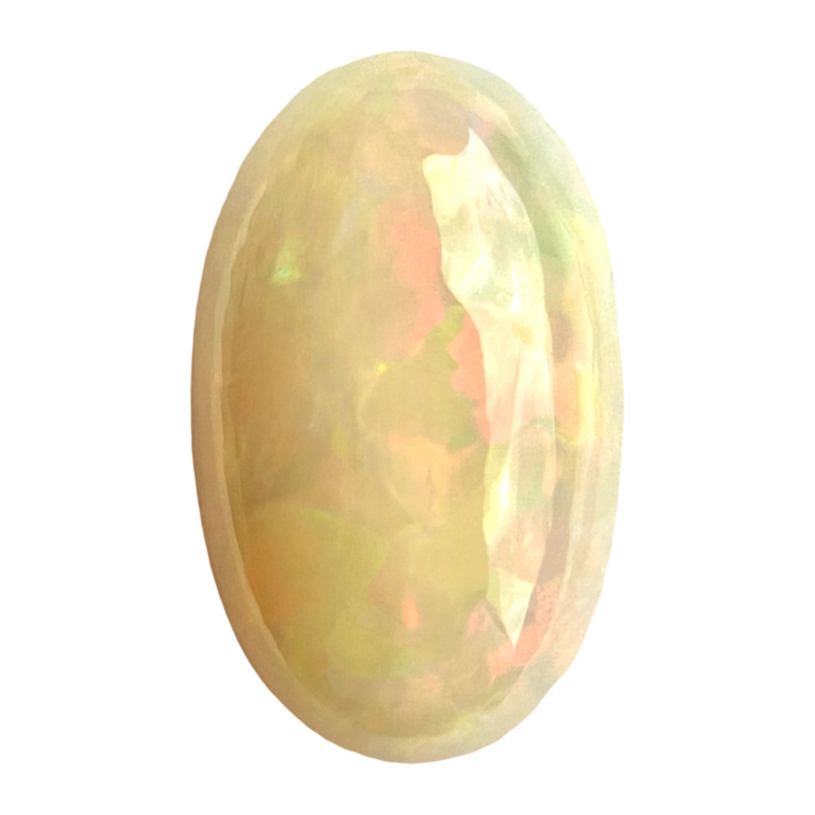 25,57ct Natürlicher weißer Kristall Opal Oval Cabochon Edelstein 26,8x17mm Lose Edelstein im Angebot