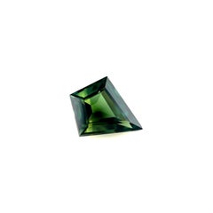 Zafiro de fantasía de 1,32 ct, certificado por GIA, talla cometa, natural, verde profundo, sin tratar, VVS