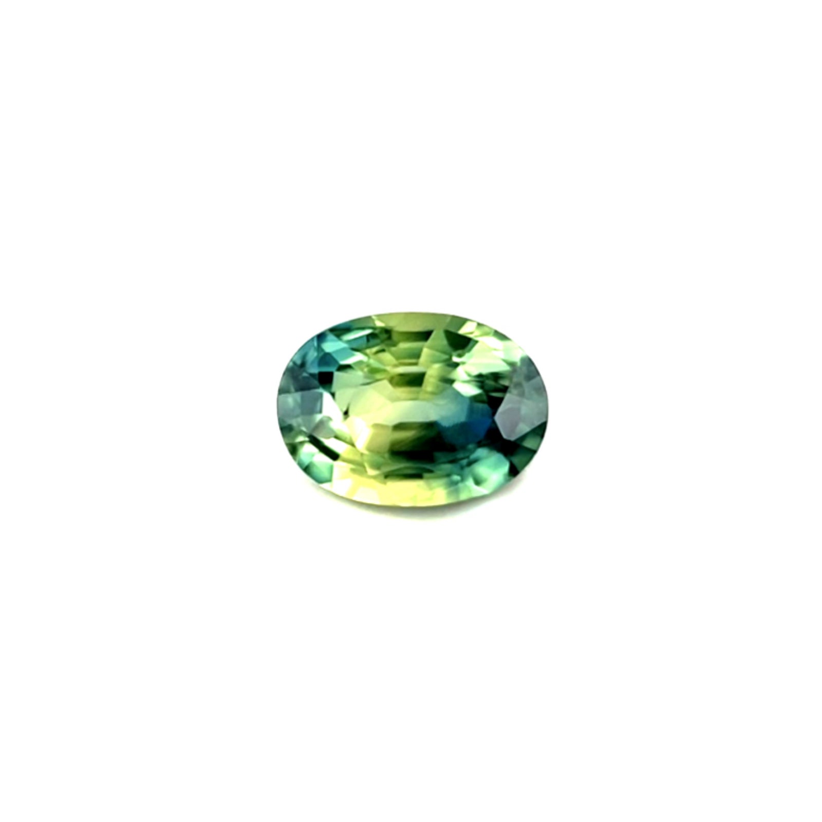 GIA Certified Australian Tri Colour Sapphire 0.86ct Oval Cut Untreated 6.3x4.6mm