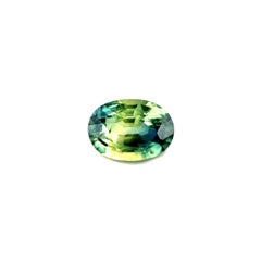 GIA Certified Australian Tri Colour Sapphire 0.86ct Oval Cut Untreated 6.3x4.6mm