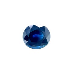 Pregiato zaffiro blu profondo Nature 1.97ct taglio ovale raro 7.5x6.8mm gemma sciolta VS