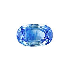 2,30ct Zafiro azul de Ceilán natural talla oval Gema de Sri Lanka 9,2x5,7mm VVS