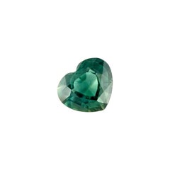 Nature 1.04ct Green Blue Sapphire Untreated GIA Certified Unheated Heart Cut (Saphir bleu vert non traité certifié GIA)