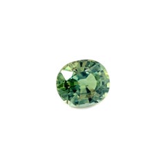1.50ct GIA Certified Untreated Sapphire Yellow Green Oval Cut Gem 6.8x5.8mm