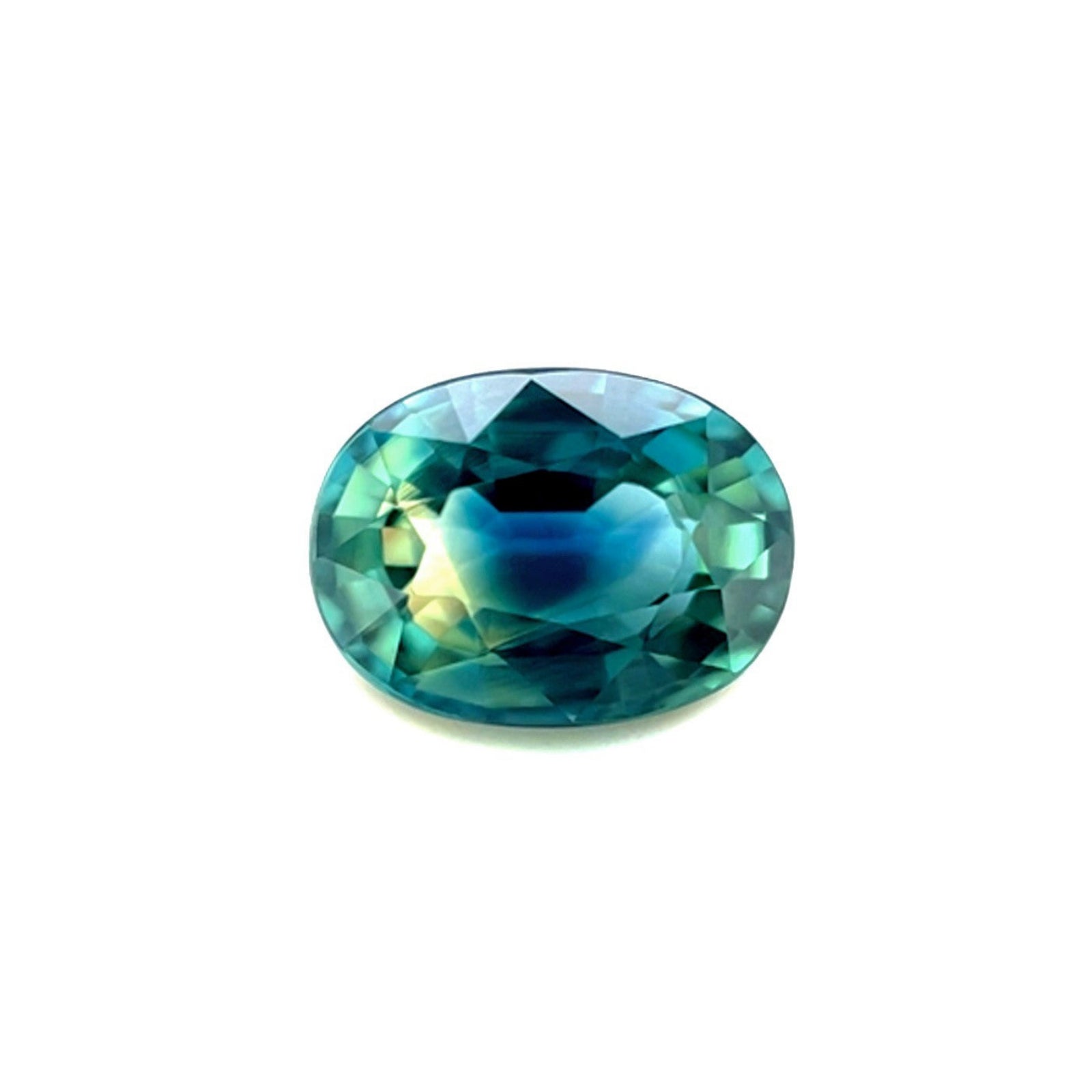 1,49ct Bi Farbe Saphir Gra Zertifiziert Oval Schliff Grün Blau VVS Edelstein Unbehandelt