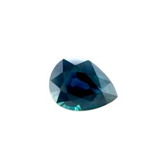 1,06 ct Zafiro azul profundo sin tratar certificado por la GIA Lágrima de pera azul 7,2x5,4 mm
