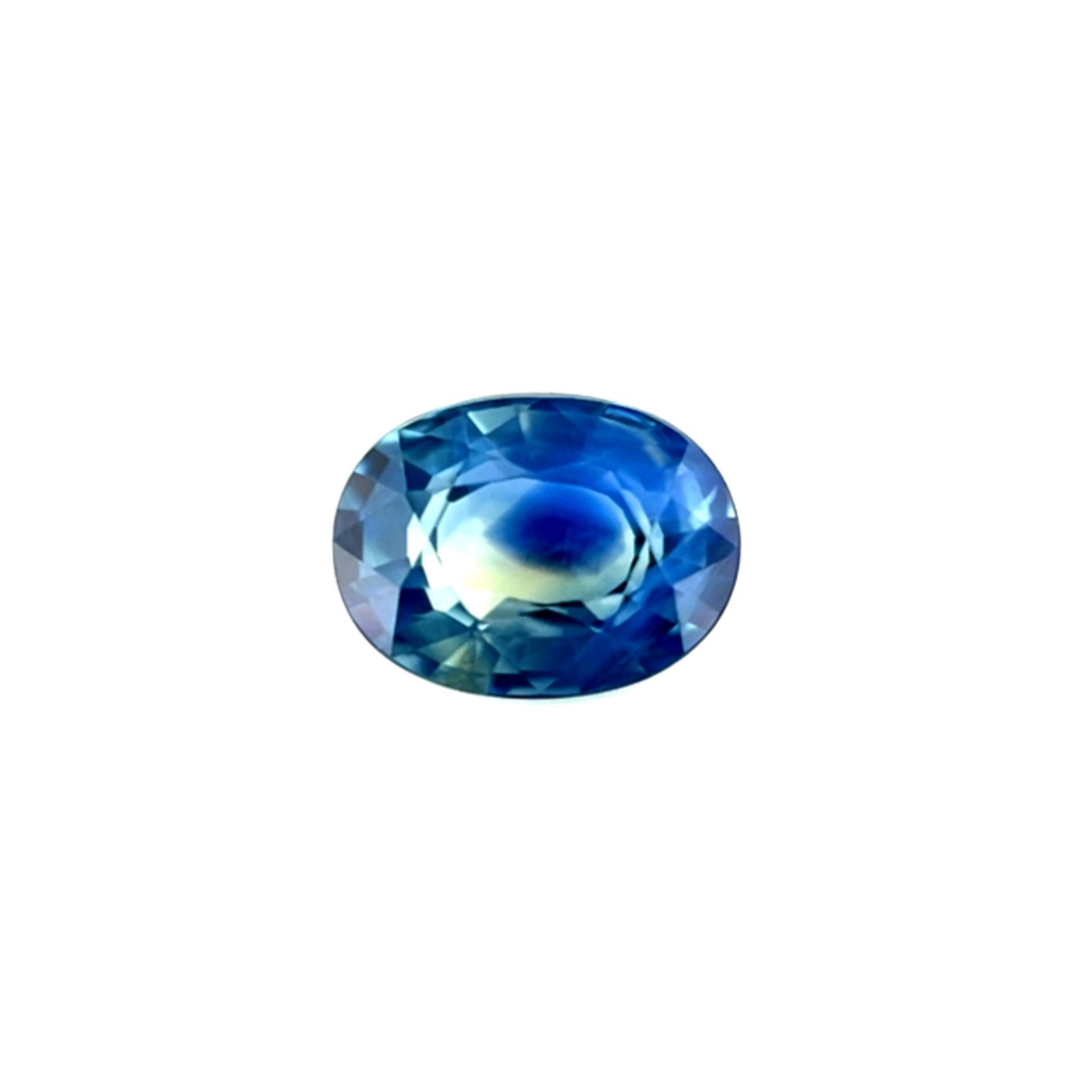Zaffiro naturale bicolore certificato GIA 1,21ct non trattato taglio ovale VS Gemma