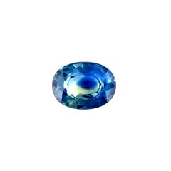 Zaffiro naturale bicolore certificato GIA 1,21ct non trattato taglio ovale VS Gemma