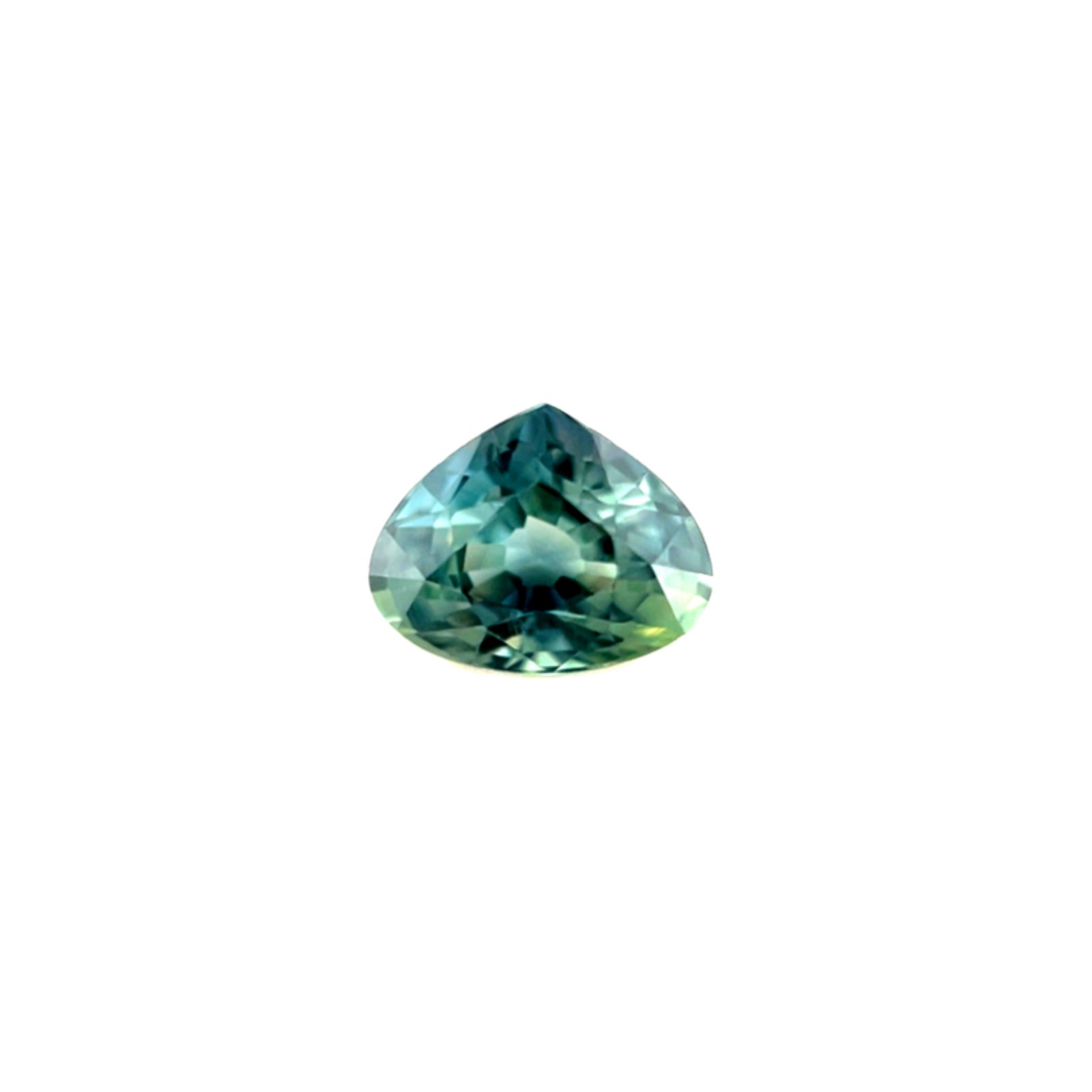 Nature 1.12ct Green Blue Sapphire Untreated GIA Certified Unheated Pear Cut VS