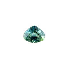 Nature 1.12ct Green Blue Sapphire Untreated GIA Certified Unheated Pear Cut VS