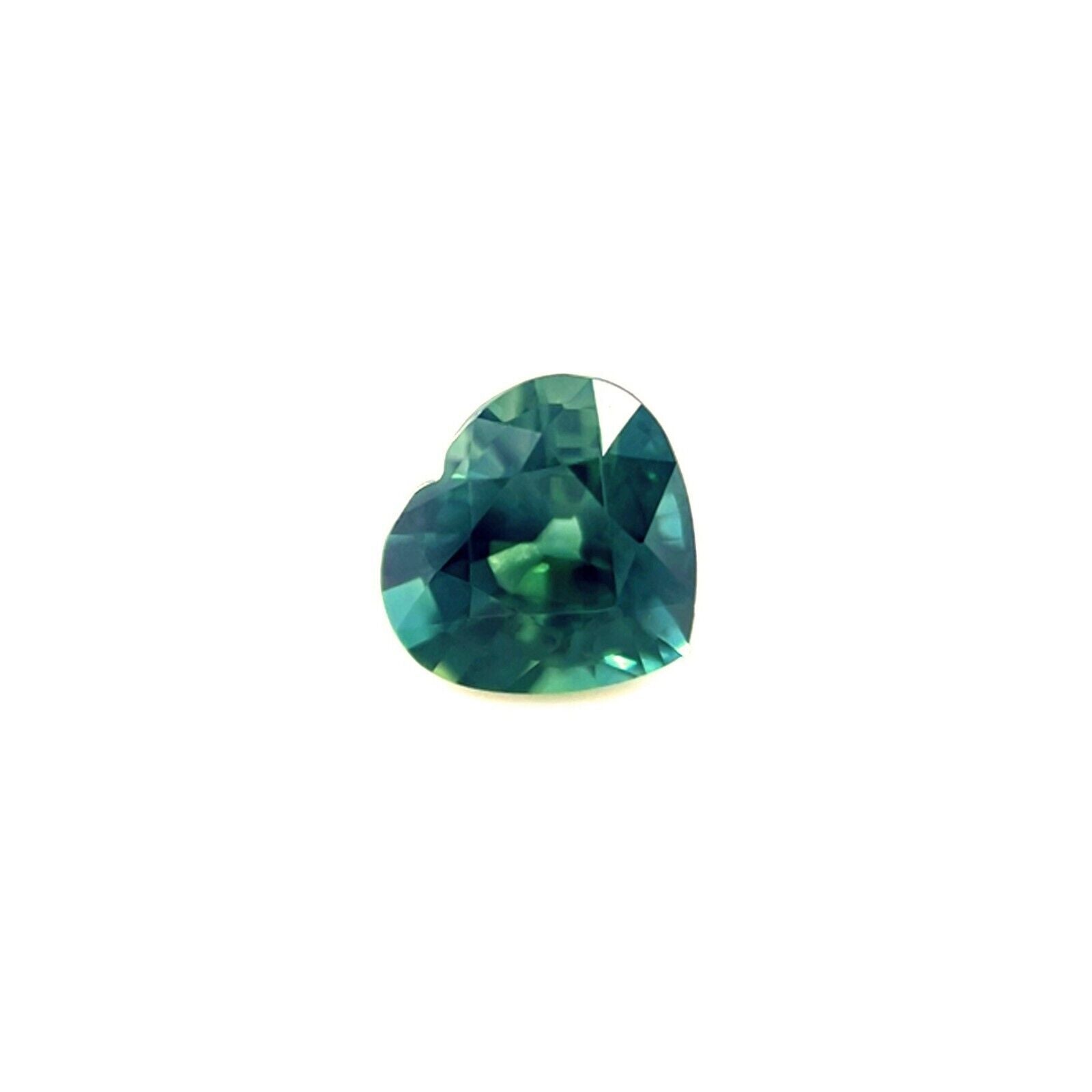 Zafiro natural de 1,13 ct Certificado GIA talla corazón verde azul sin tratar 6,3x5,8 mm en venta