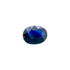 Zafiro Azul Profundo 7x5,5mm Oval Certificado GIA 1,06ct Natural Sin Tratar