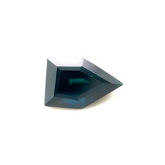 Unique 1.36ct GIA Certified Untreated Deep Blue Sapphire Fancy Shield Cut Gem