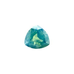Unique Gra Certified Hazy Silky 1.25ct Sapphire Untreated Yellow Green Triangle