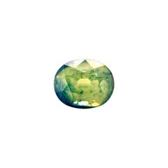Nature 2.18ct Bi Colour Winza Sapphire Blue Green Unheated Oval Gem 7.5x6.2mm