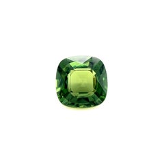 Nature 1.24ct GIA Certified Green Untreated Sapphire Cushion Cut Gem 6.1x6.1mm