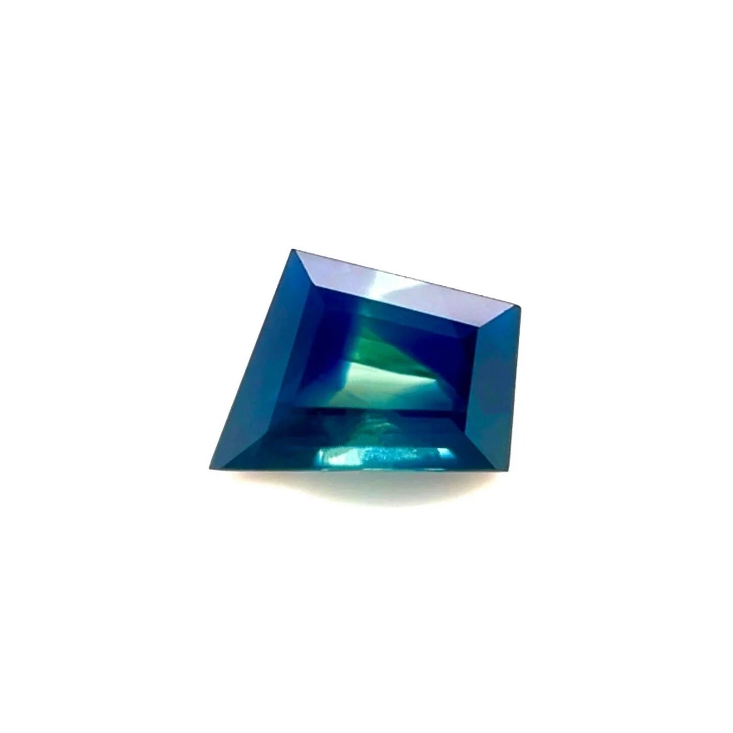 Única Piedra Preciosa Tailandesa Zafiro Bicolor Natural Certificado GIA 1,49ct 7,6x6mm