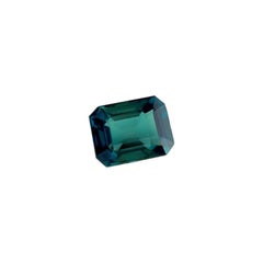 GIA Certified Deep Green Blue Sapphire 0.93ct Octagon Emerald Cut Unheated