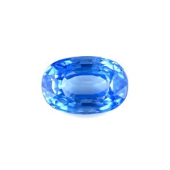 Zafiro de Ceilán fino 2,15ct Azul vivo talla oval Natural 8,7x5,9mm Gema suelta VVS