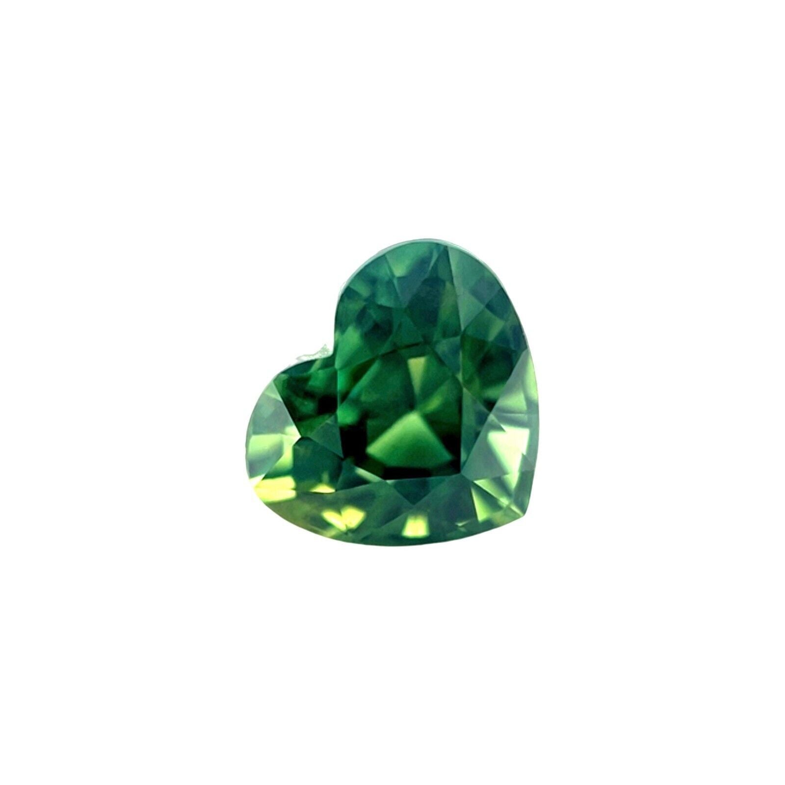 2,16 ct Zafiro natural verde vivo certificado por el GIA Gema rara australiana talla corazón