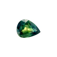2.47ct Australian Sapphire GIA Certified Untreated Green Blue Pear Cut 9.2x7.1mm