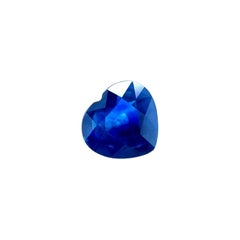 GIA Certificado 1.06ct Zafiro Corte Corazón Gema Natural Azul Vivo 6x6.4mm