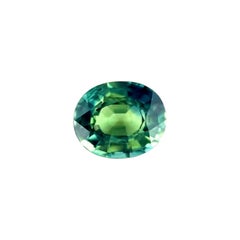 Unique 1.39ct Natural Blue Green Bi Colour Sapphire Oval Cut Rare 7x5.8mm VVS