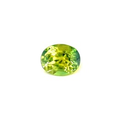 1.25ct Bi Colour Sapphire Gra Certified Oval Cut Yellow Blue Loose Gem 6.7x5.5mm