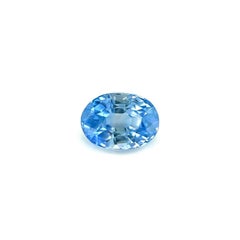 1.12ct Ceylon Sapphire Light Blue Oval Cut Natural 6.5x4.8mm Loose Gem VS