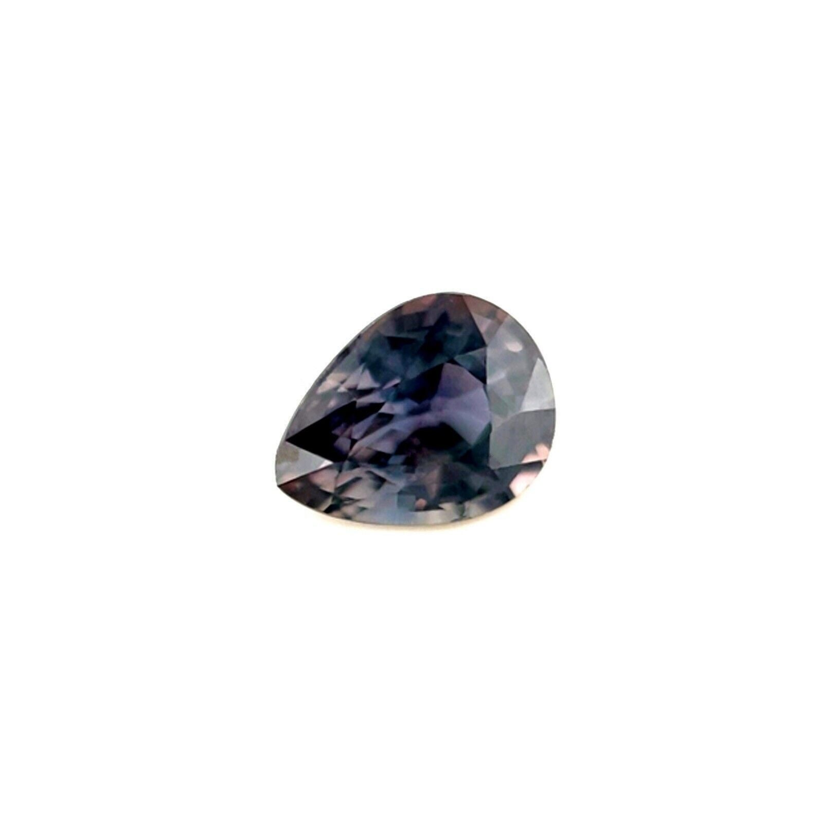 Nature 1.05ct viola intenso certificato GIA non trattato Zaffiro taglio pera 6.7x5.2mm in vendita