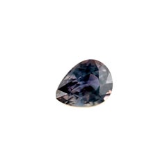 Natural 1.05ct Deep Purple GIA Certified Untreated Sapphire Pear Cut 6.7x5.2mm