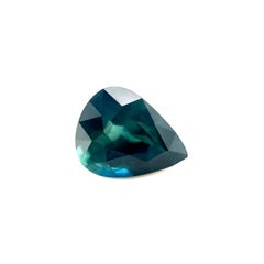 1.73ct GIA Certified Untreated Teal Sapphire Green Blue Pear Teardrop 7.9x6.3mm