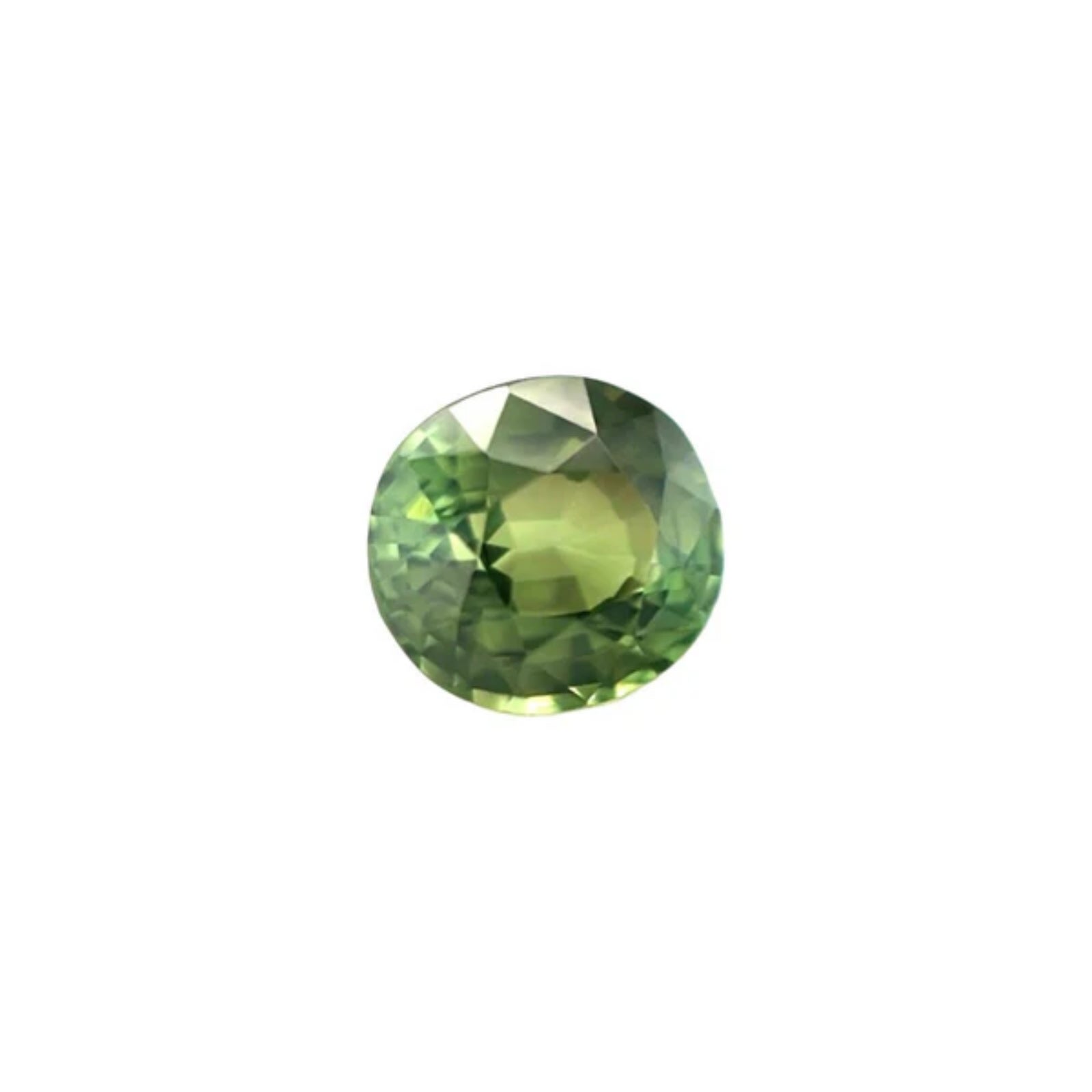 Zafiro de 2,01 ct Certificado GIA Verde Natural Talla Ovalada Sin Tratar 7,4x6,8mm